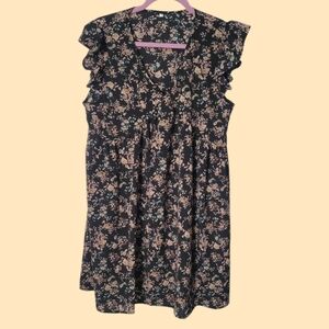 NEW Floral Black Mini Dress